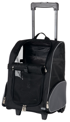 TRIXIE REISMAND TROLLEY ZWART / GRIJS 36X27X50 CM