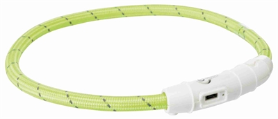 TRIXIE LICHTGEVENDE HALSBAND HOND FLASH USB TPU / NYLON GROEN 45X0