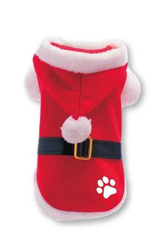 ZZZPLENTY GIFTS KERST HONDENJAS KERSTMAN POOT ROOD LARGE